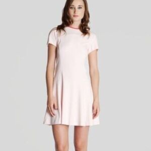 Ted Baker Val Panel Silk Jersey Pink Dress Size 2 Small